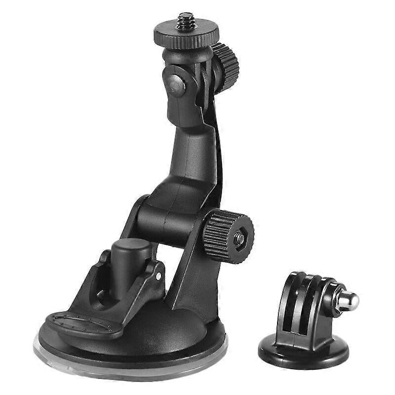 Action Camera Accessories Car Suction Cup Mount + Tripod Adapter for GoPro hero 7/6/5/4 SJCAM/YI, Model: Black