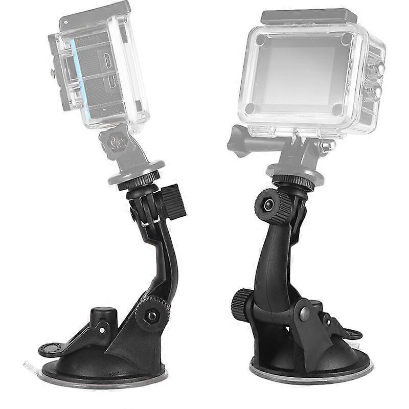 Action Camera Accessories Car Suction Cup Mount + Tripod Adapter for GoPro hero 7/6/5/4 SJCAM/YI, Model: Black