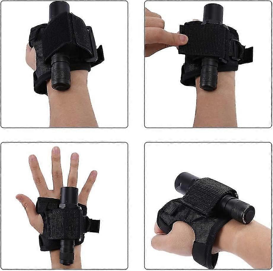 Flashlight Gloves & Holster Set Wrist Support Holder for 20-38mm Diameter Flashlights