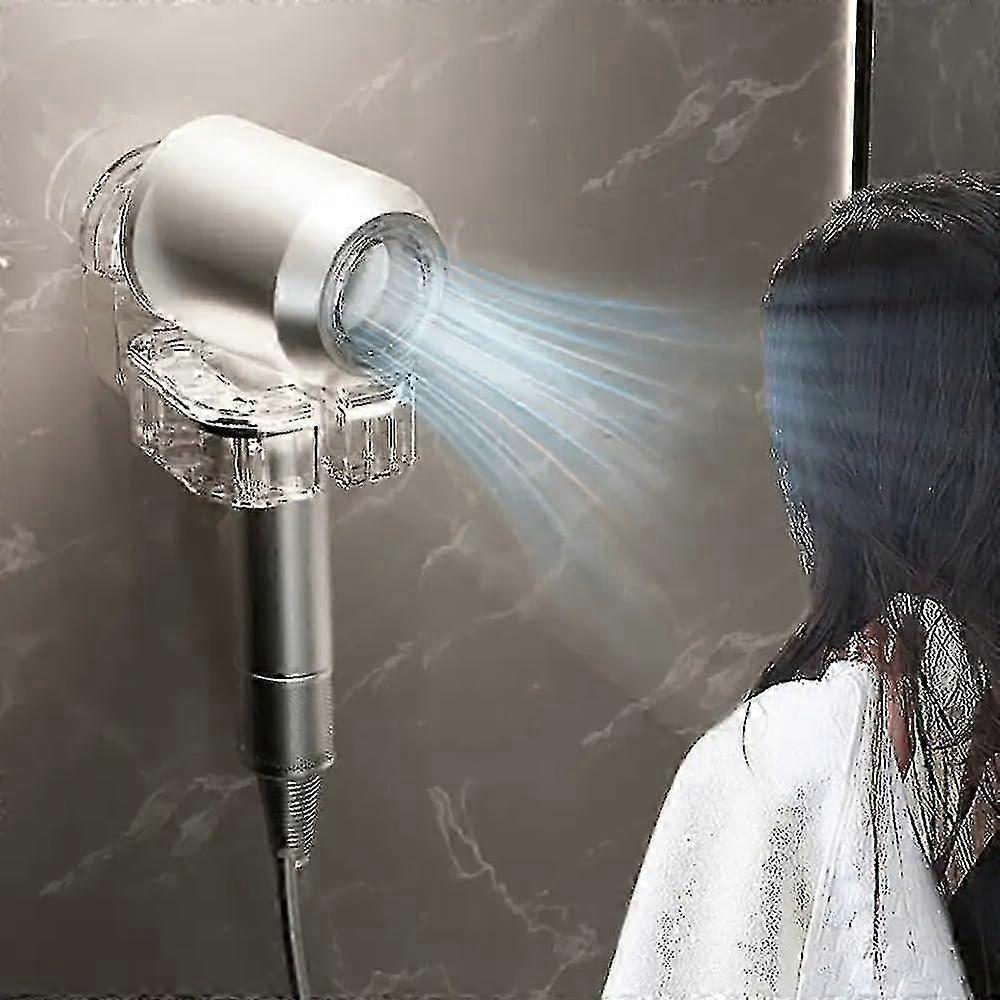 No-Punch Wall Mounted Hair Dryer Bracket Stand Holder