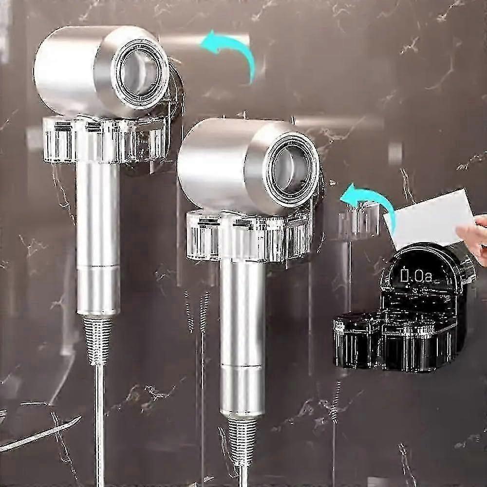 No-Punch Wall Mounted Hair Dryer Bracket Stand Holder