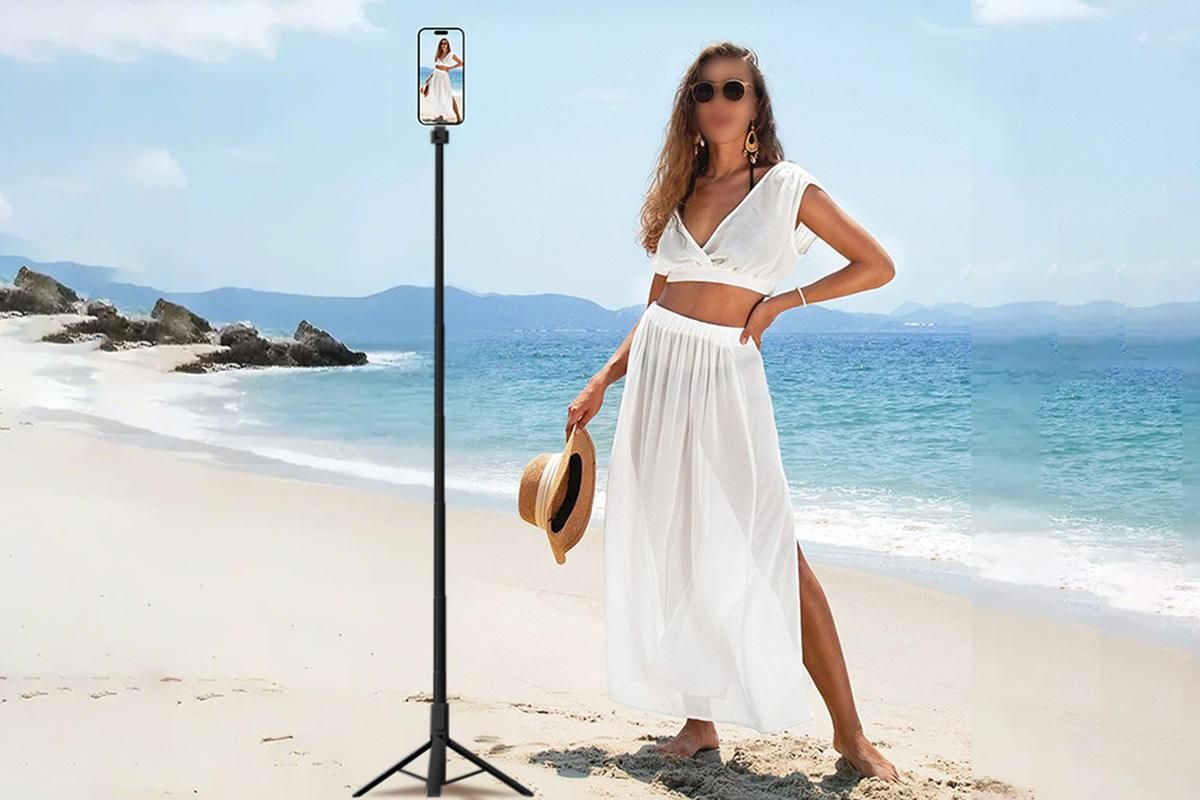 Selfie Stick Tripod 360-degree Rotatable Tripod for iPhone Android - Black