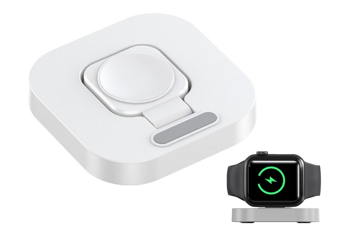 Portable Charging Dock for Apple Watch Wireless Watch Charger Stand Compatible with Apple Watch -White