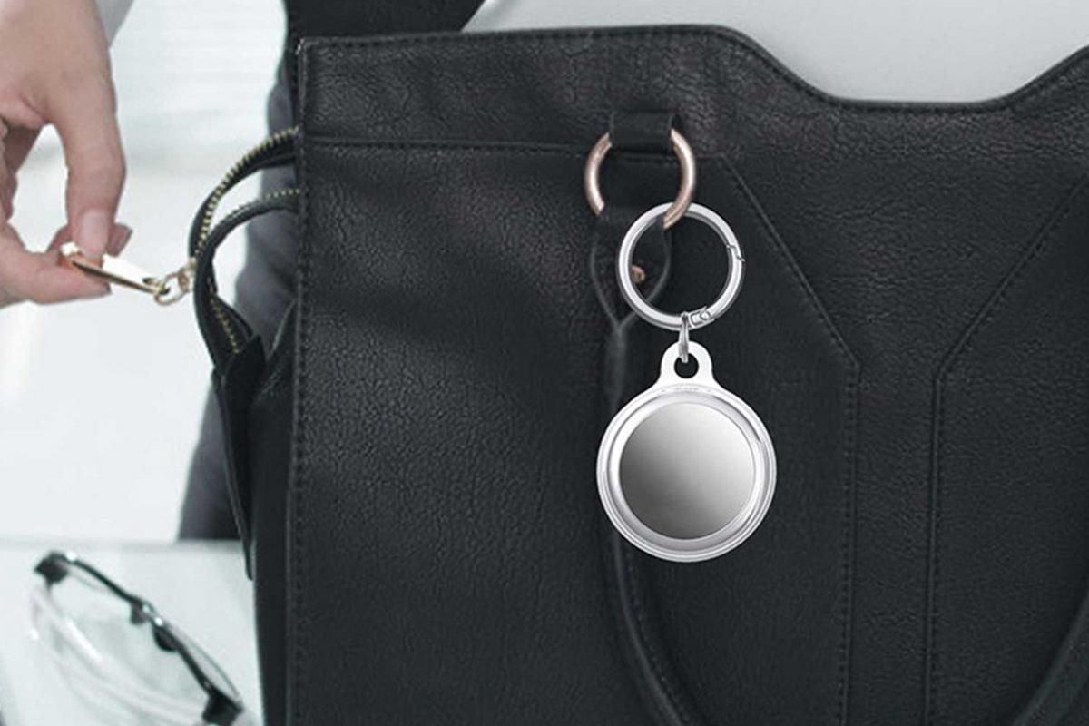 Set of 6Pcs Airtag Case Cover Anti-lost Keychain Ring Protective Case for Apple Airtag Holder TPU Protective Cover Airtag Accessories