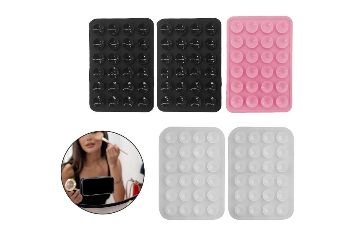5Pcs Silicone Suction Phone Case Mounts Hands-Free Phone Accessories Hands-Free Strong Grip Holder for Selfies and Videos Anti-Slip Hands-Free Mobile Accessory Holder