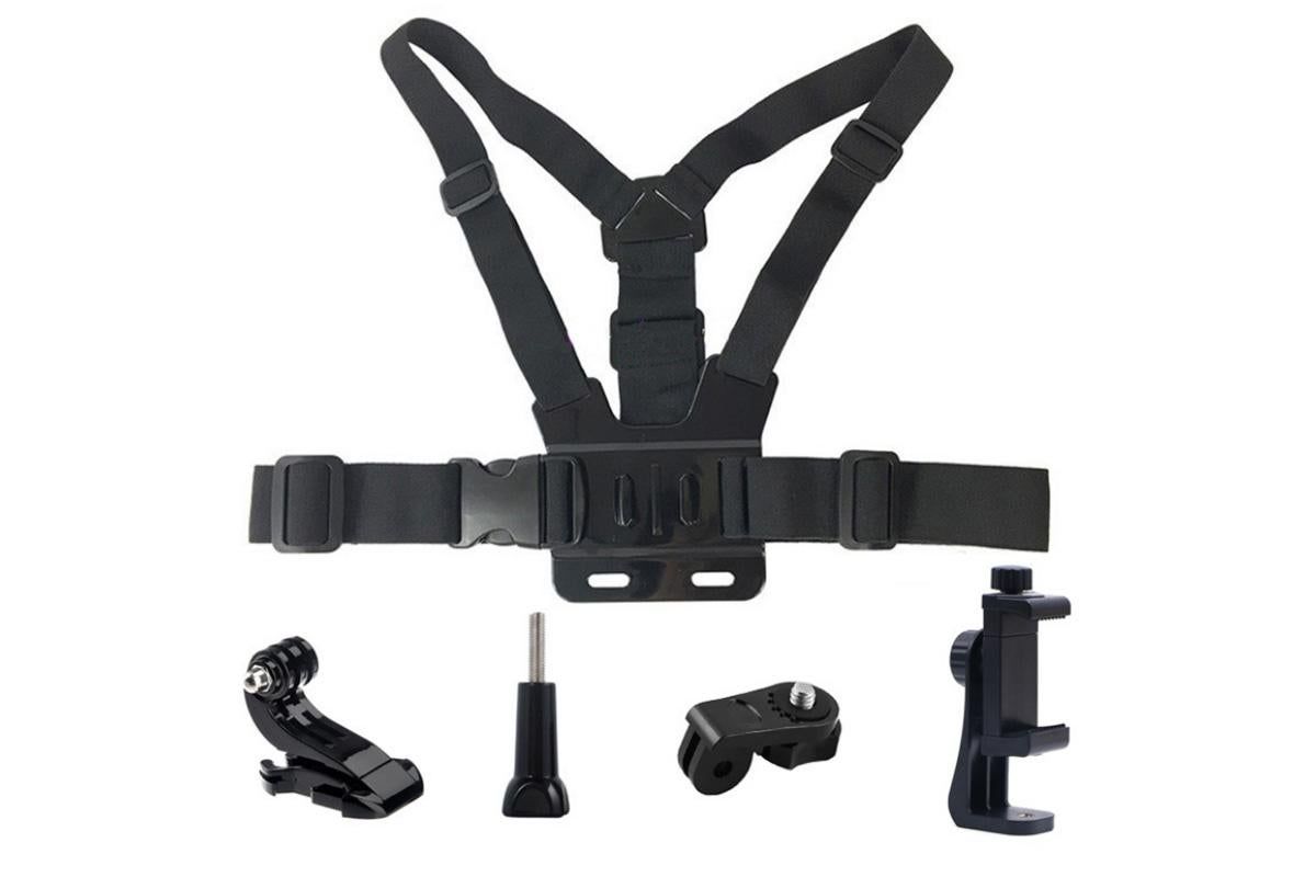 Mobile Phone Chest Mount Harness Strap Holder with Rotating Phone Clip