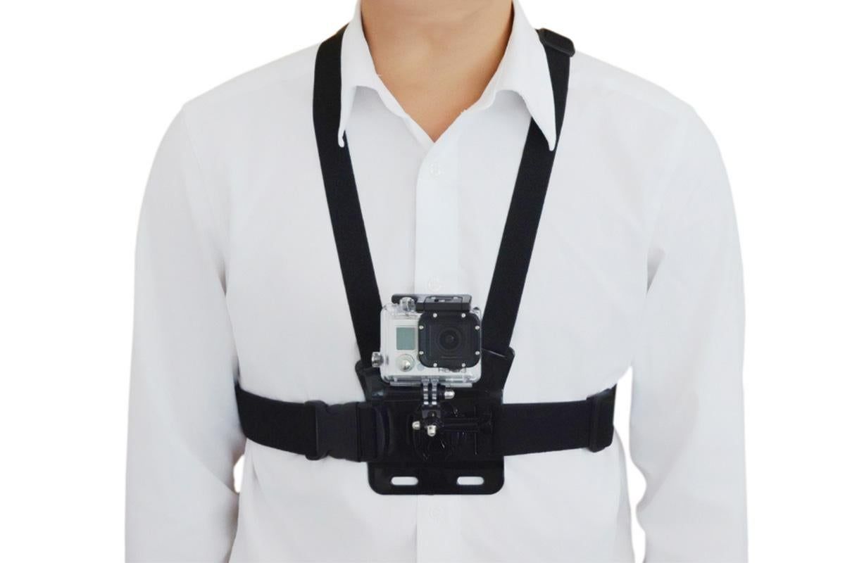 Mobile Phone Chest Mount Harness Strap Holder with Rotating Phone Clip