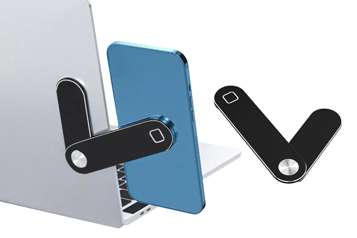 Portable PC Laptop Phone Holder Screens Expansion Mobile Side Mount Holder -Black