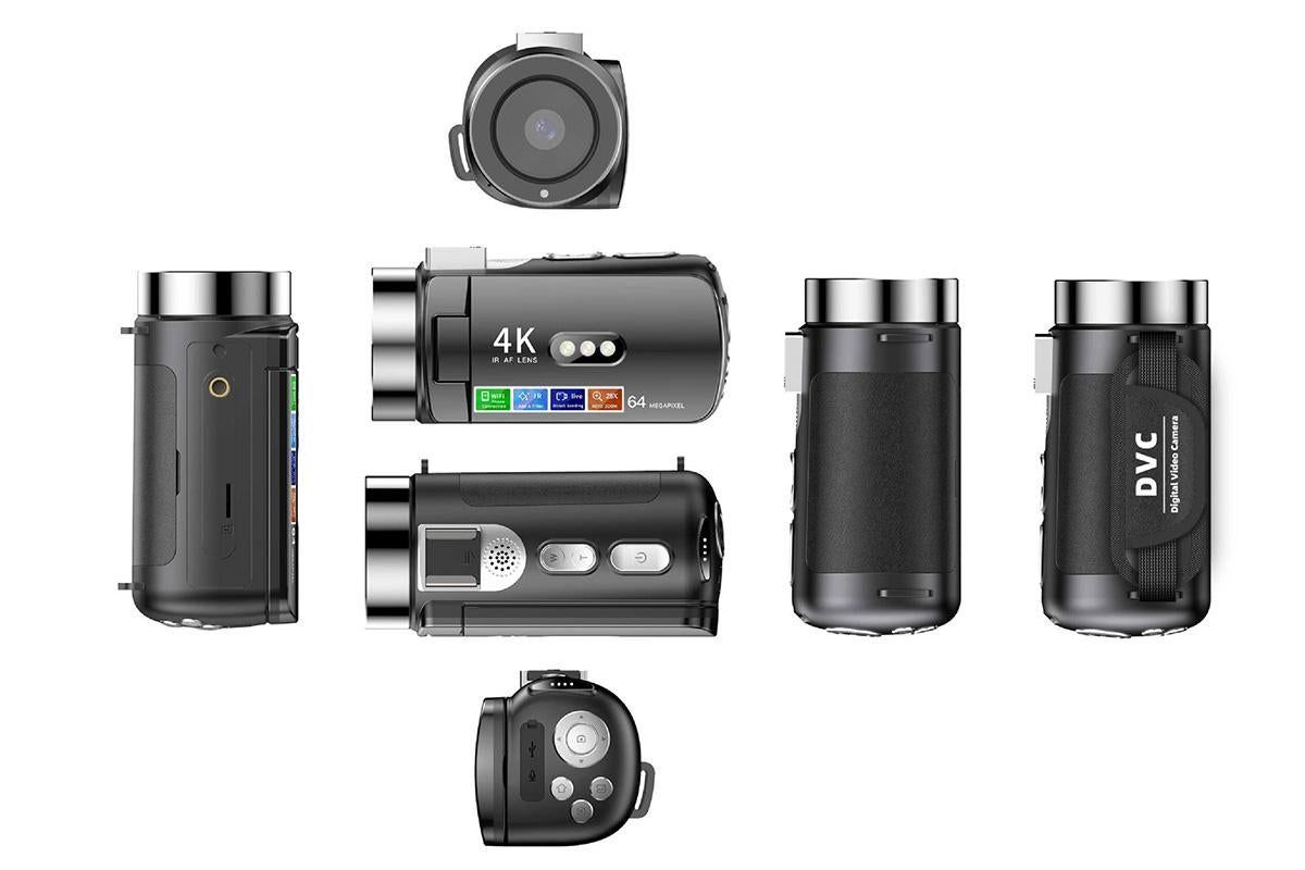 4K Video Camera Camcorder 64MP Vlogging Camera With 28X Digital Zoom for YouTube - Black Pro Version
