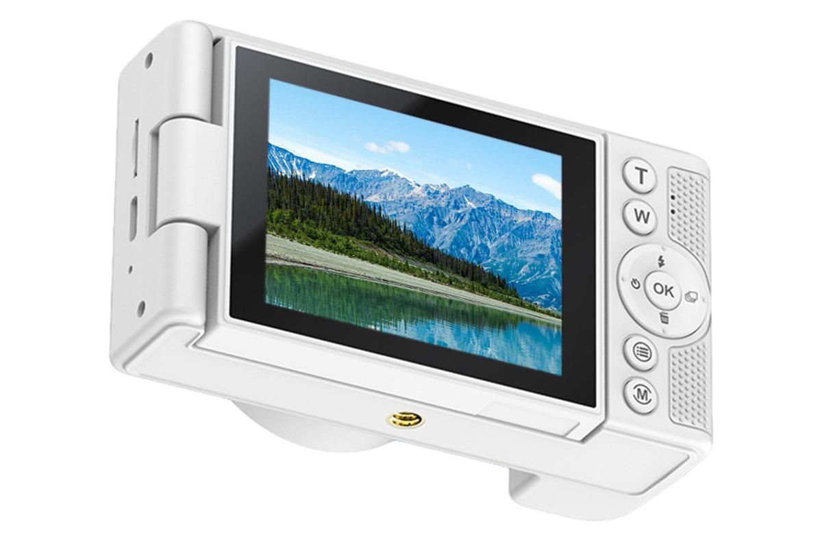 4K Digital Camera Flip Screen Autofocus for Vlogging and Photography Beginners - White