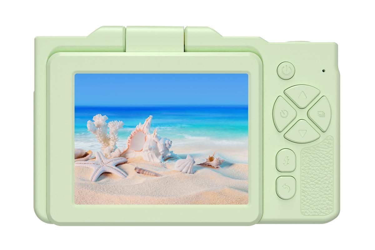 Digital Camera With 180 Degree Flip Screen 16X Digital Zoom Camera With 32G Memory Card -Green