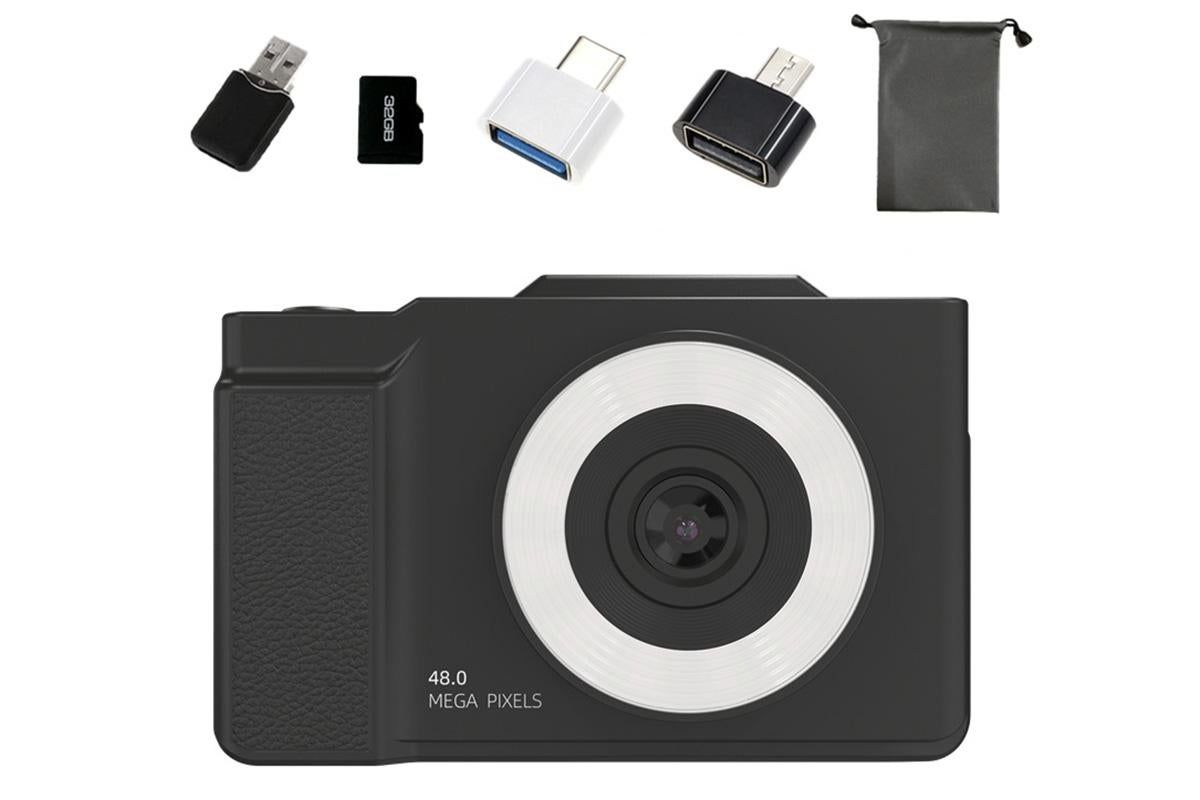 Digital Camera With 180 Degree Flip Screen 16X Digital Zoom Camera With 32G Memory Card -Black