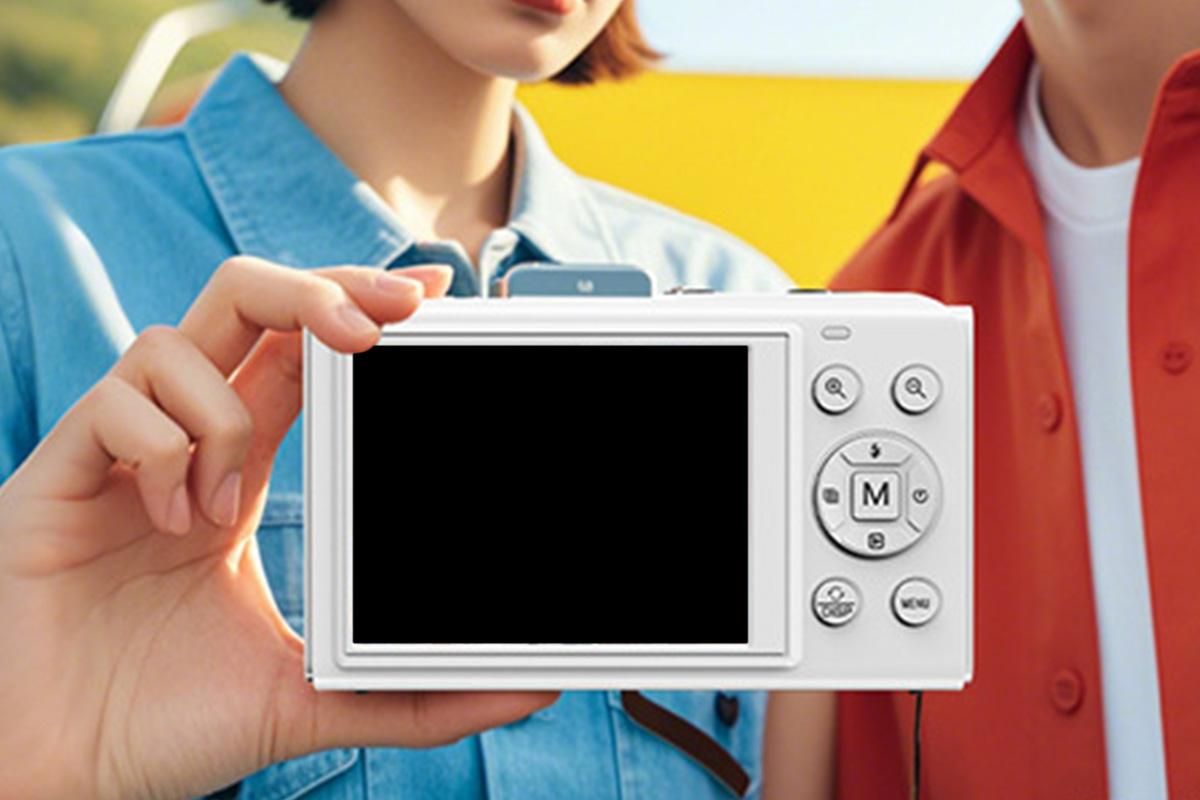 5K HD Dual Screen Digital Camera Point and Shoot Selfie Camera with LED Fill Light - White