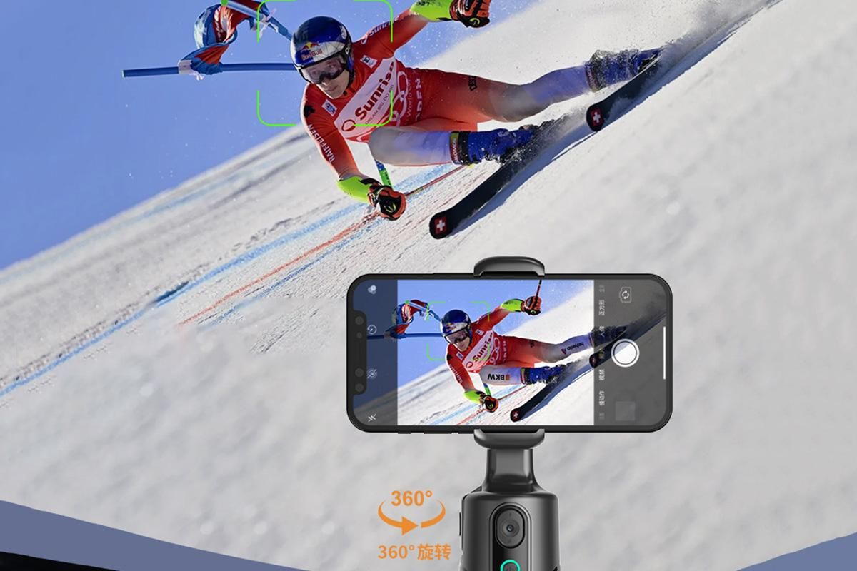 Auto Face Tracking Tripod 360° Rotating Auto Tracking Phone Stand with Remote Gesture Control for TikTok