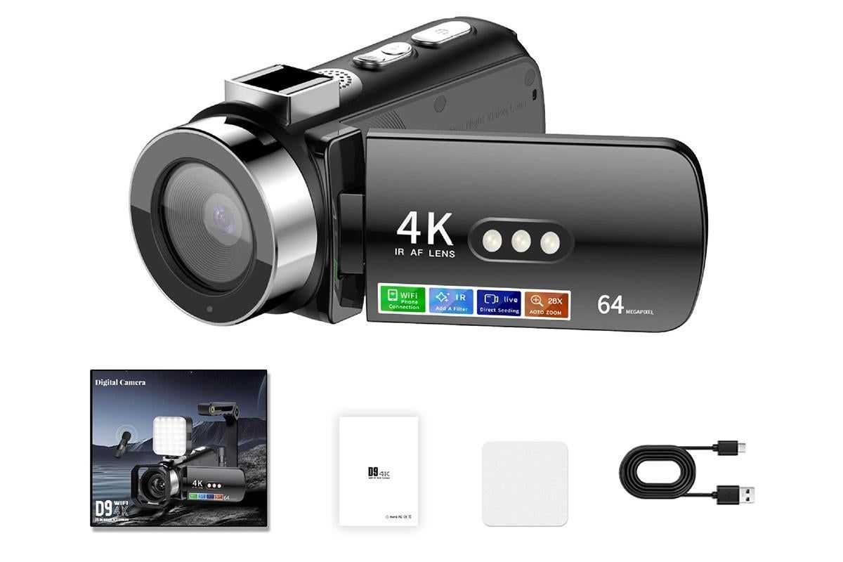 4K Video Camera Camcorder 64MP Vlogging Camera With 28X Digital Zoom for YouTube - Standard Version