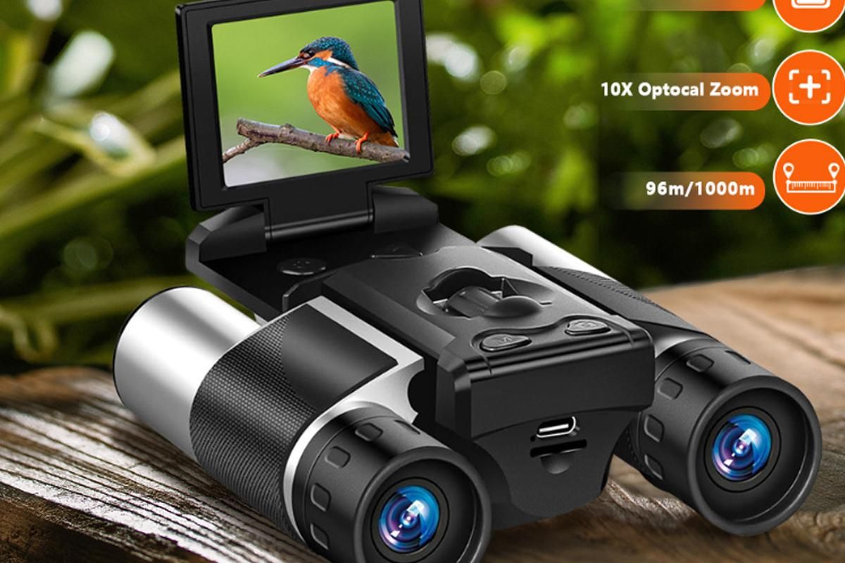 HD Digital Binoculars with 2Inch LCD Screen Video Recording & Night Vision for Bird Watching