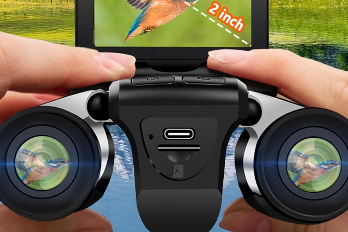 HD Digital Binoculars with 2Inch LCD Screen Video Recording & Night Vision for Bird Watching