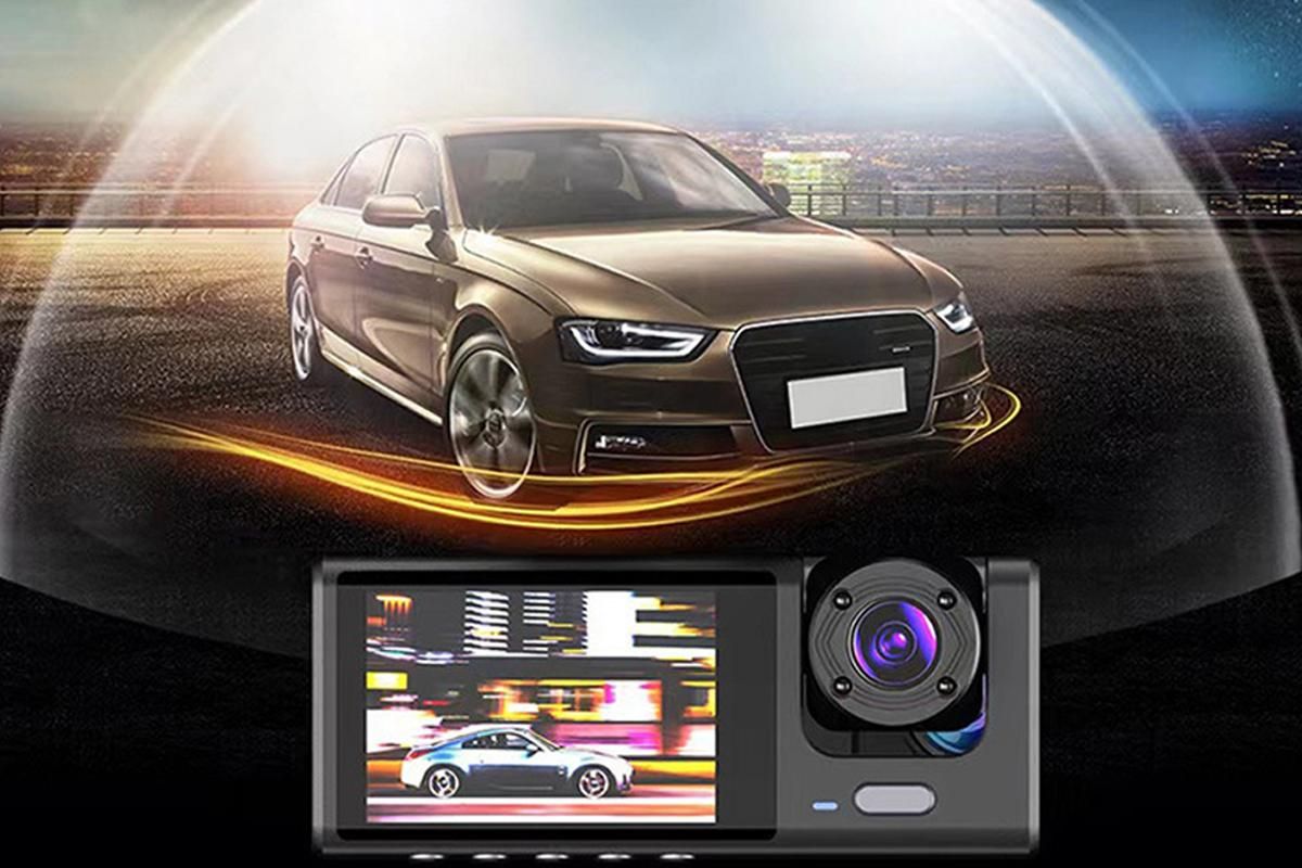 3 Channel Dash Cam Front and Rear Inside with 32GB SD Card 1080P Dash Camera Full HD 170 Degree Wide Angle Dashboard Camera