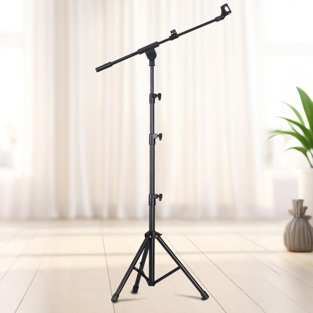 Universal Metal Mic Stand with Adjustable Height and Mic Clips