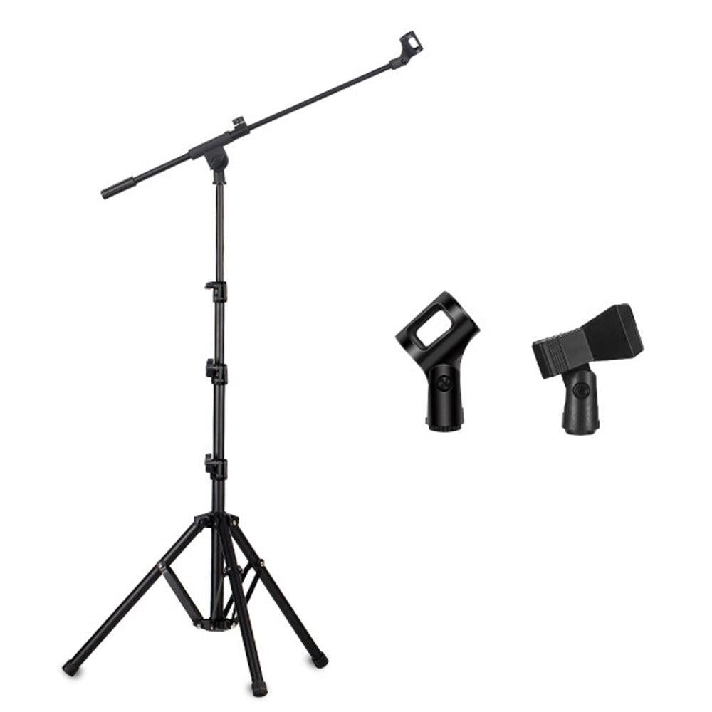 Universal Metal Mic Stand with Adjustable Height and Mic Clips