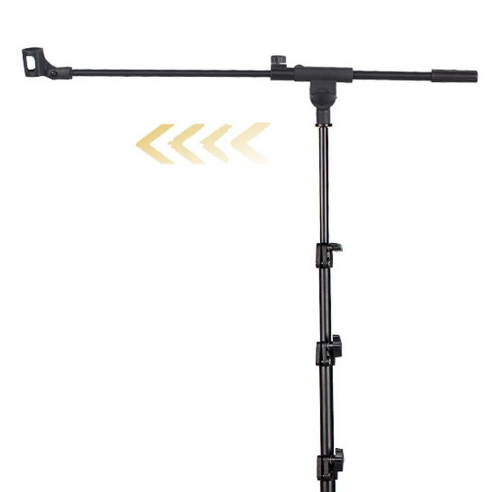 Universal Metal Mic Stand with Adjustable Height and Mic Clips