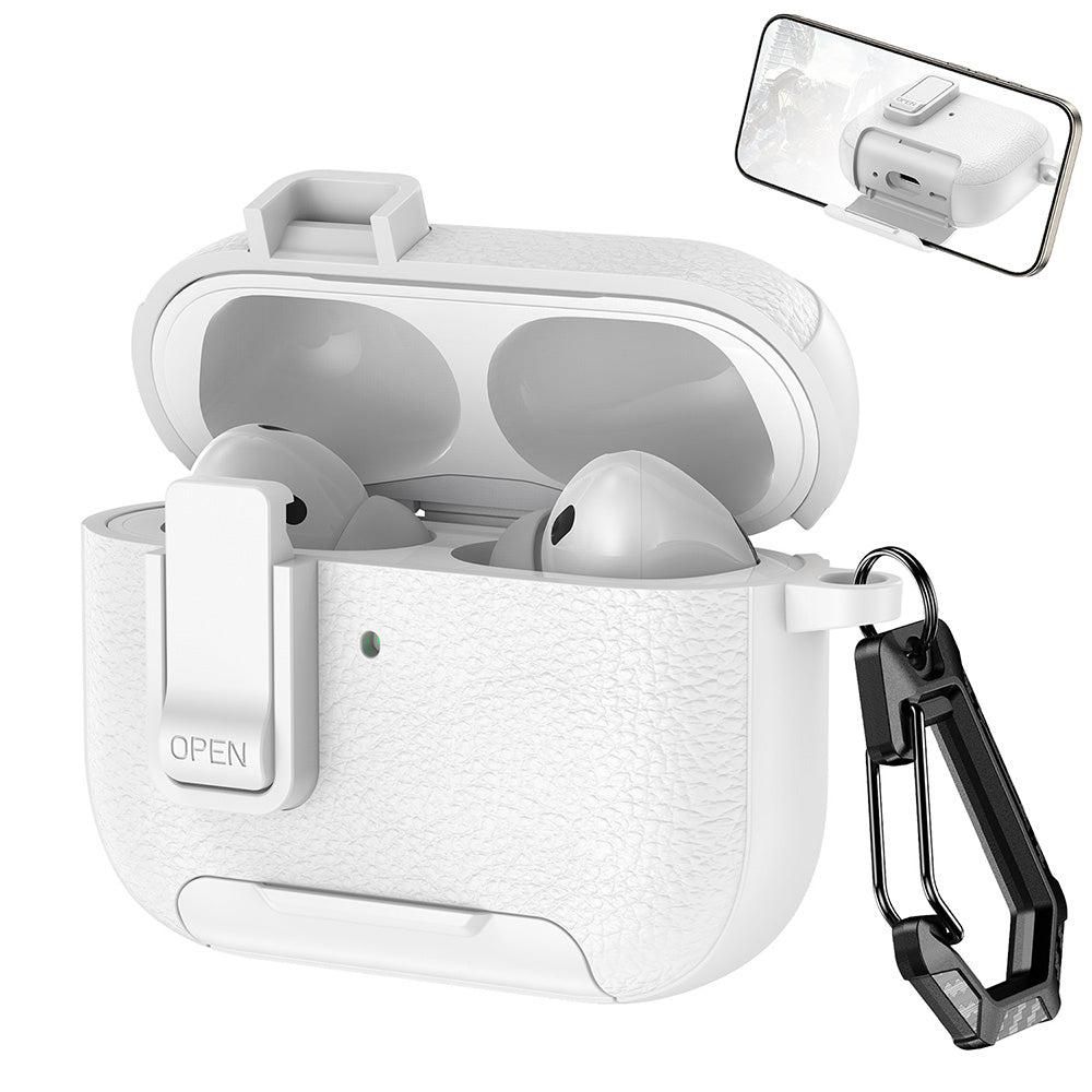 Protective Case Compatible With AirPods Pro 3 Shockproof Cover with Keychain Hook Orange