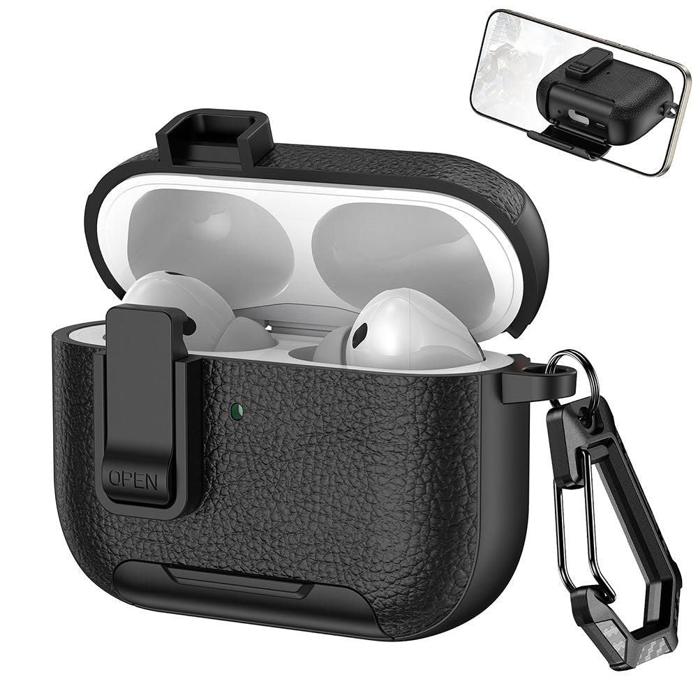 Protective Case Compatible With AirPods Pro 3 Shockproof Cover with Keychain Hook Orange