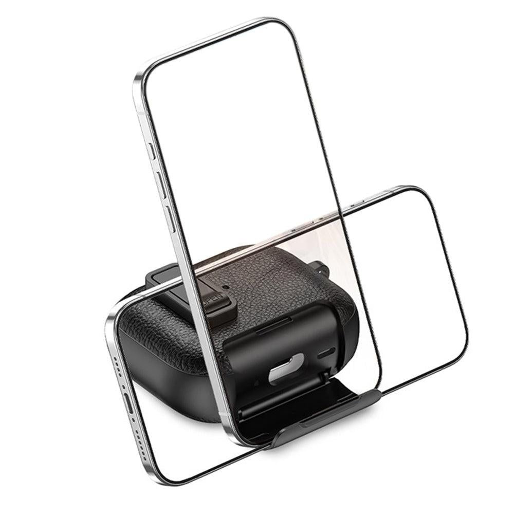 Protective Case Compatible With AirPods Pro 3 Shockproof Cover with Keychain Hook Black