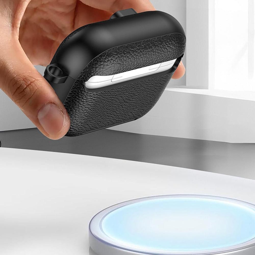 Protective Case Compatible With AirPods Pro 3 Shockproof Cover with Keychain Hook Black