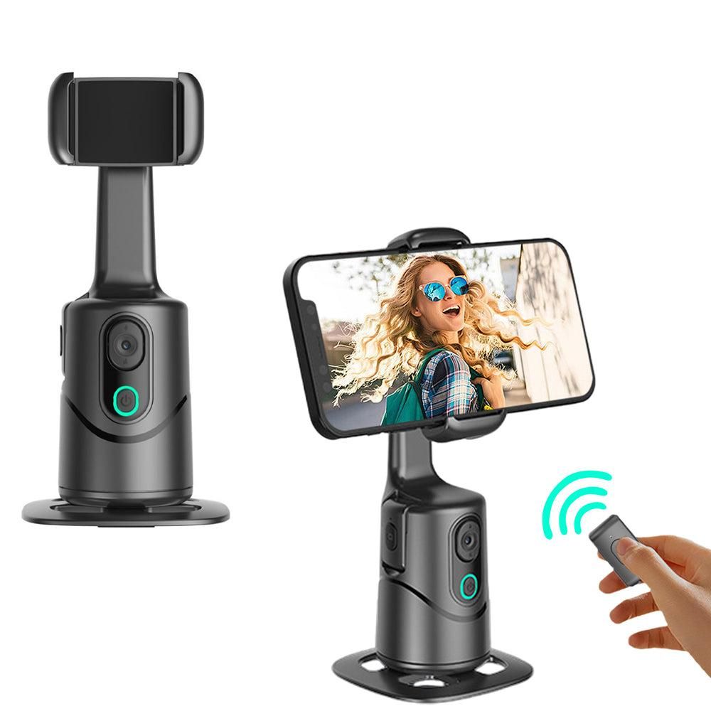 AI Smart Tracking Phone Gimbal 360-Degree Rotating Gesture Control Bluetooth Remote Face and Body Tracking