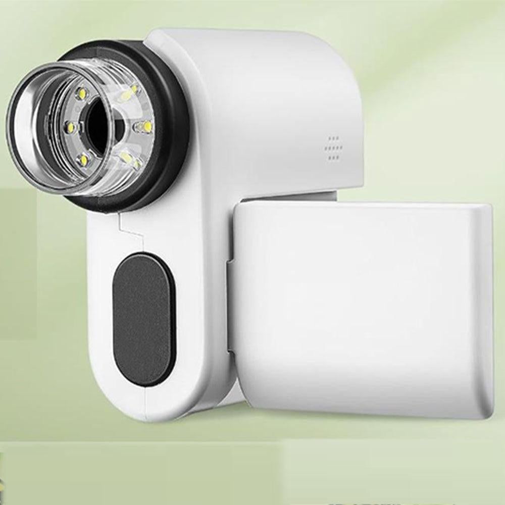 1000X Zoom Pocket Microscope LED Screen Handheld Mini Microscope with 32GB SD Card