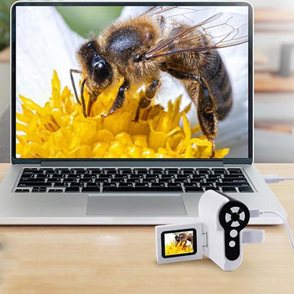 1000X Zoom Pocket Microscope LED Screen Handheld Mini Microscope with 32GB SD Card