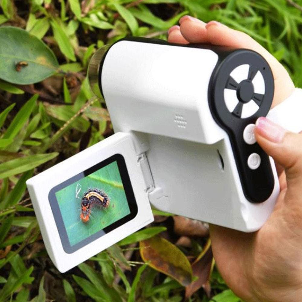 1000X Zoom Pocket Microscope LED Screen Handheld Mini Microscope with 32GB SD Card
