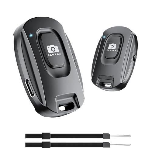 1 Pair Black Bluetooth Mobile Phone Camera Remote Control Rechargeable Shutter