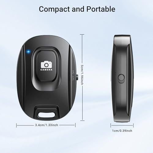 1 Pair Black Bluetooth Mobile Phone Camera Remote Control Rechargeable Shutter