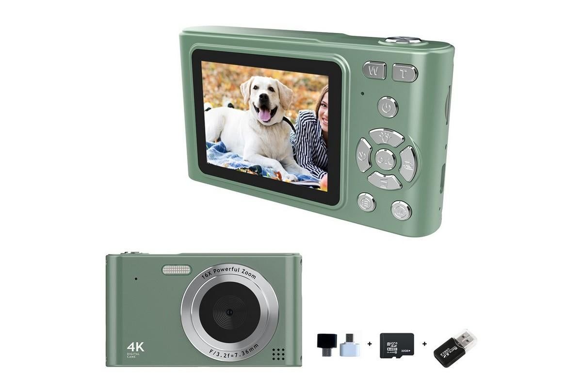 4K HD Digital Camera With 32G Memory Card-Green
