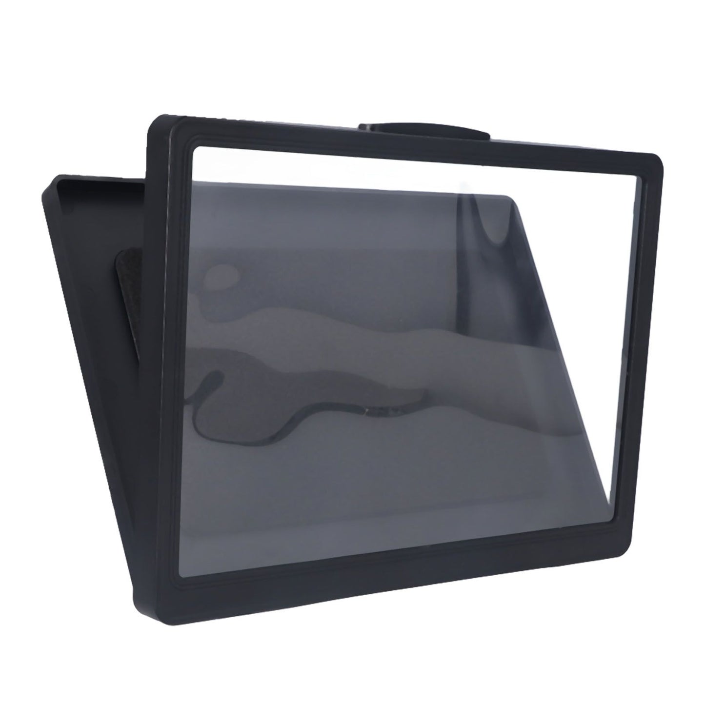 Bathroom Waterproof Anti Fog Touch Screen Mobile Phone Case Wall Mount Sealed Protective Cover Computer Tablet Storage Case Box 9802B Black