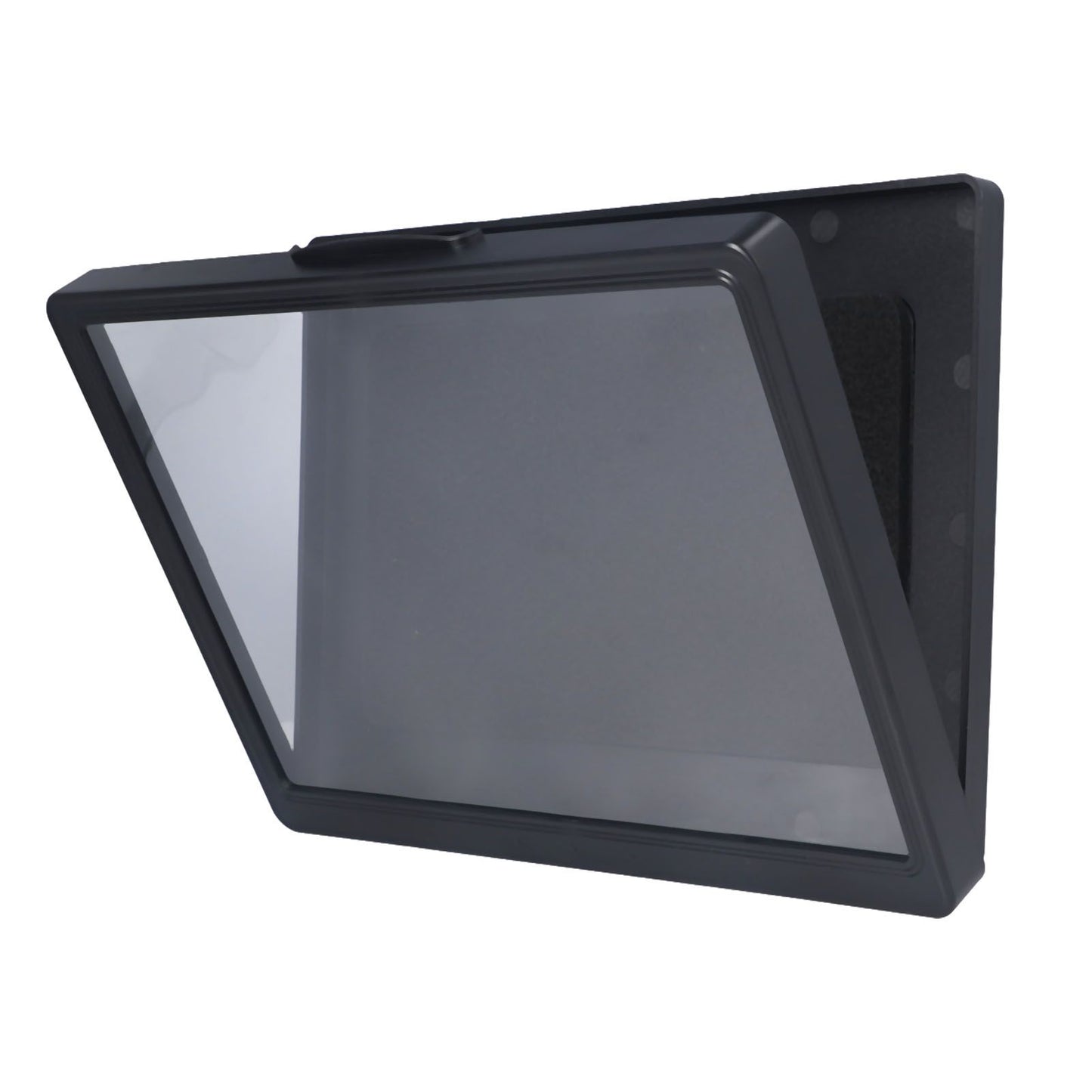 Bathroom Waterproof Anti Fog Touch Screen Mobile Phone Case Wall Mount Sealed Protective Cover Computer Tablet Storage Case Box 9802B Black