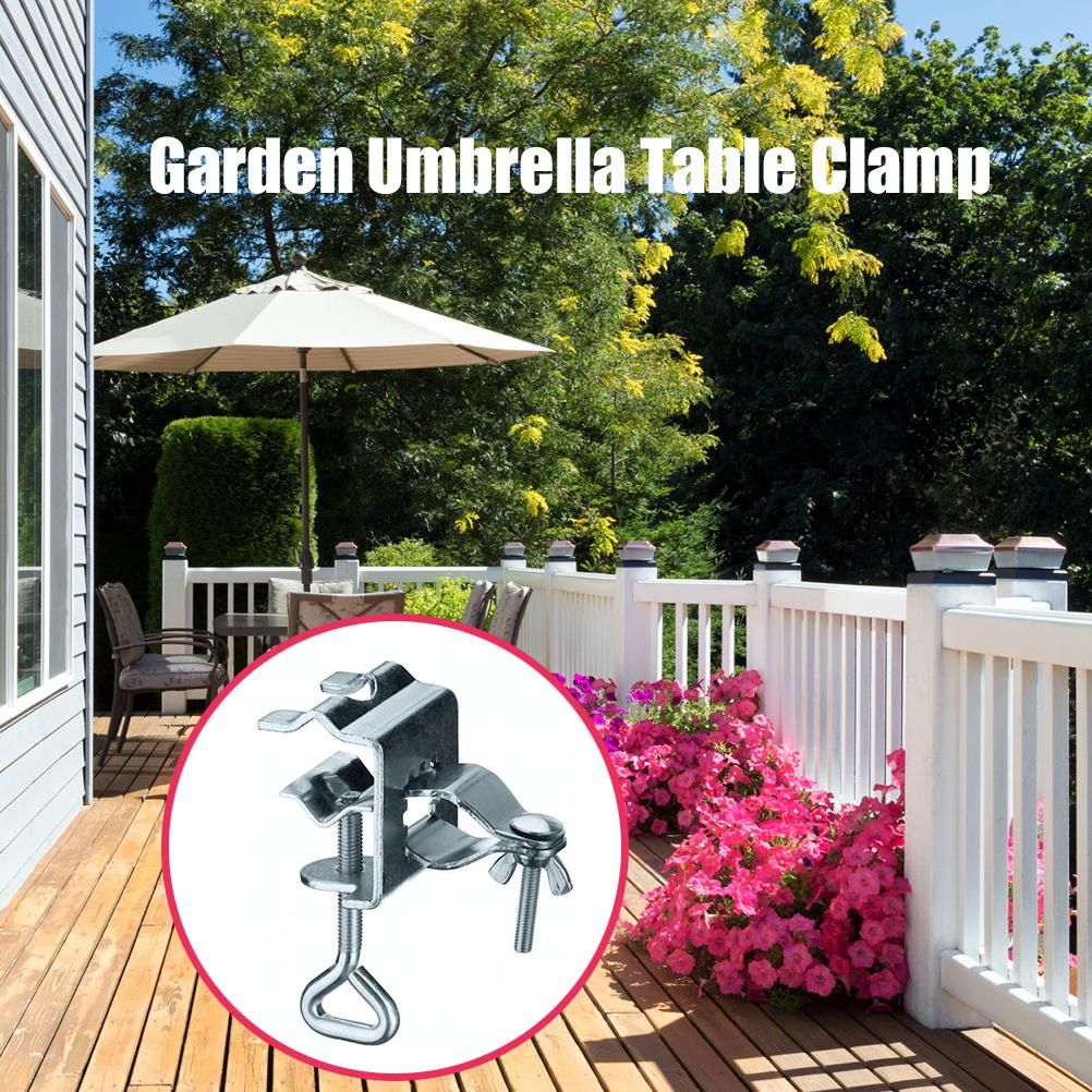 Balcony Umbrella Holder Parasol Table Clamp Patio Beach Umbrella Holder for Parasols 24mm-32mm Diameter