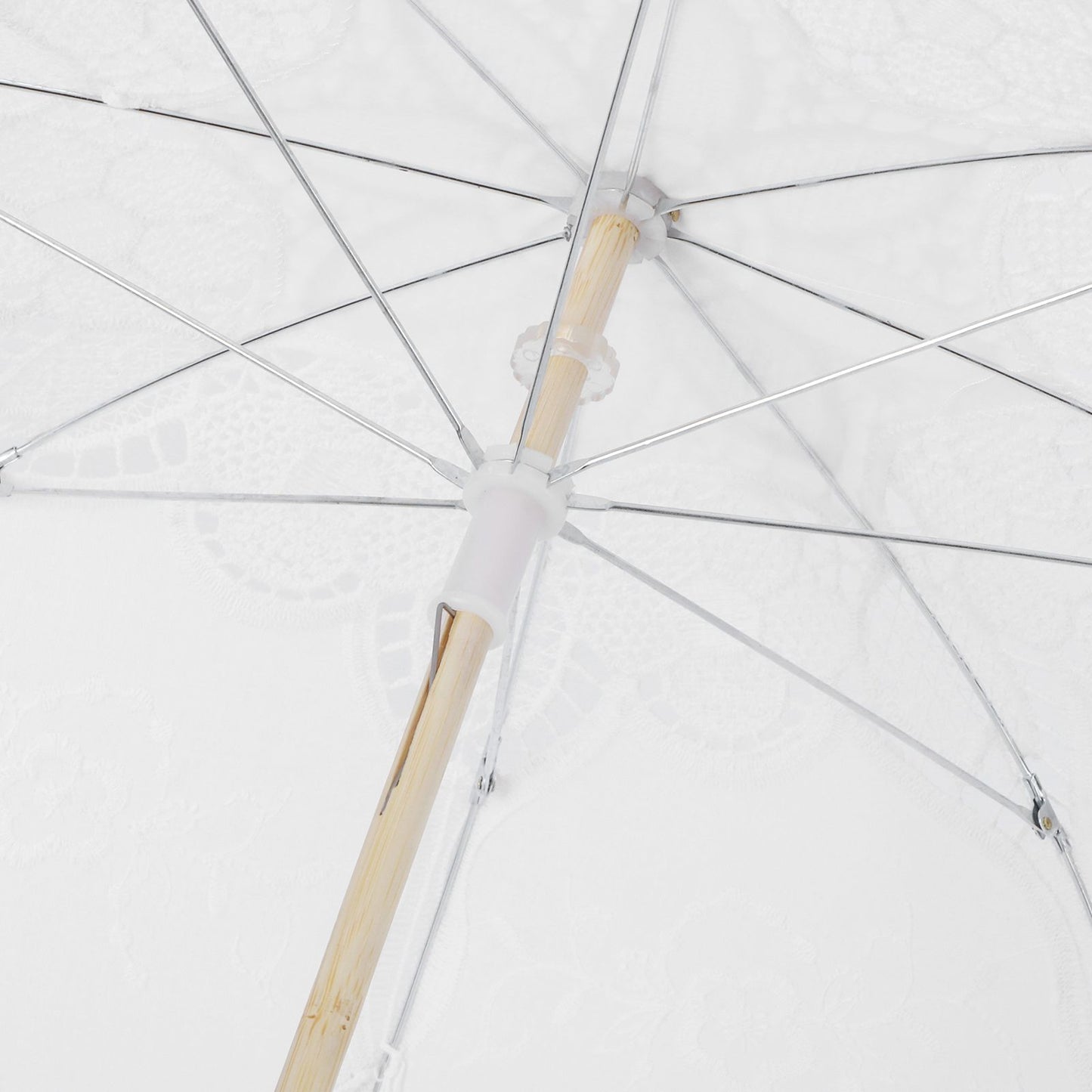 Lace Umbrella Wedding Bridal Parasol Umbrella for Photography Props Wedding SuppliesL White
