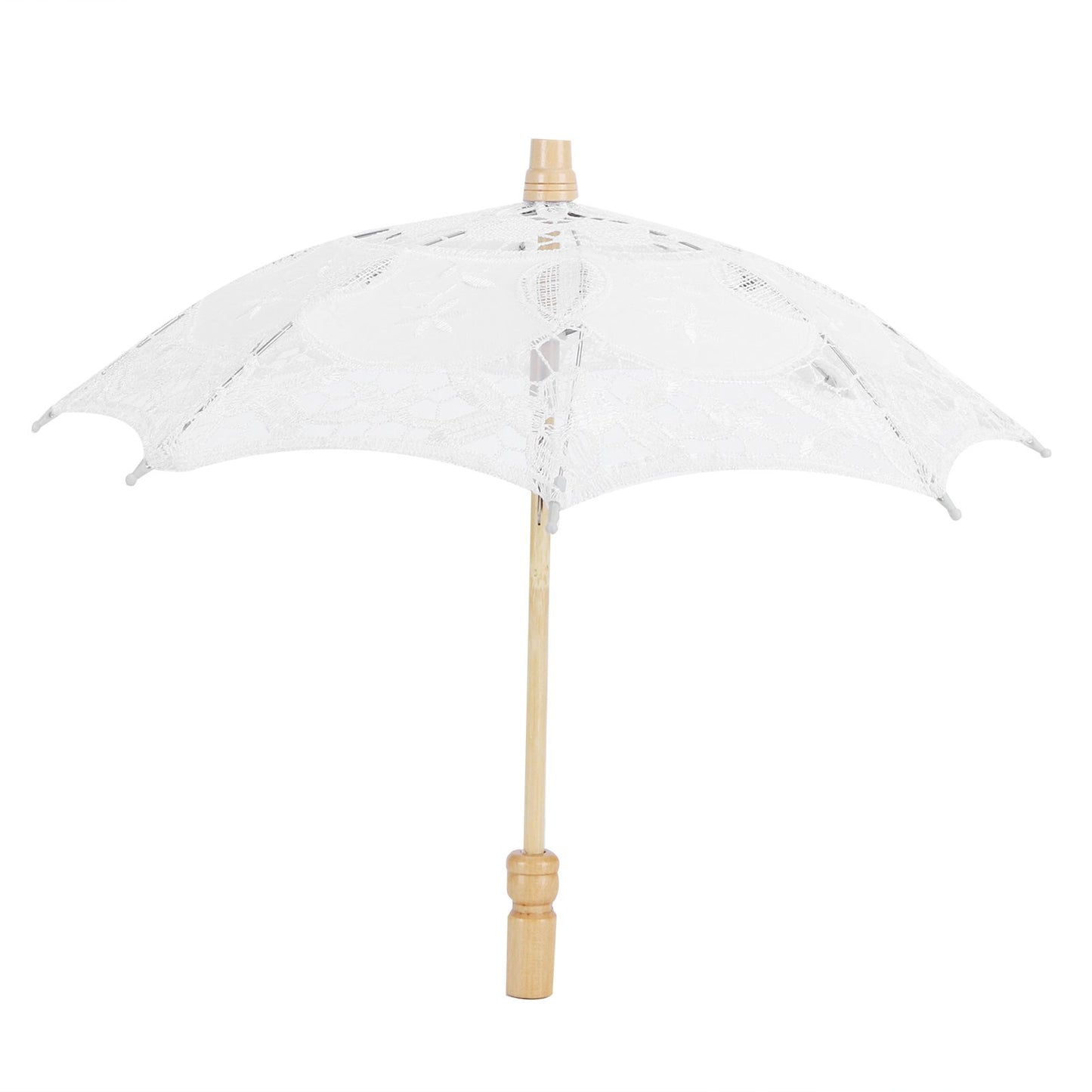 Lace Umbrella Wedding Bridal Parasol Umbrella for Photography Props Wedding SuppliesS White