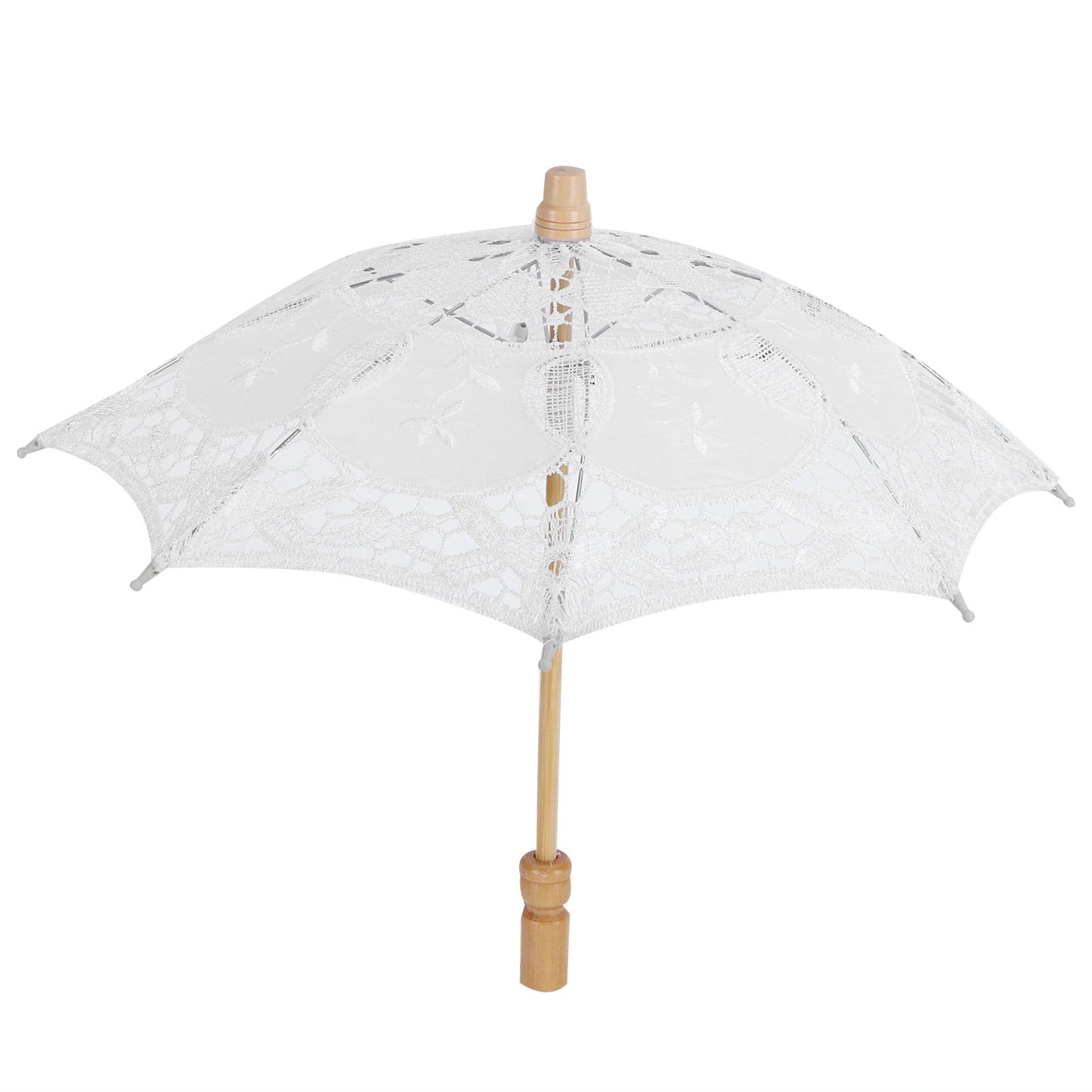 Lace Umbrella Wedding Bridal Parasol Umbrella for Photography Props Wedding SuppliesS White