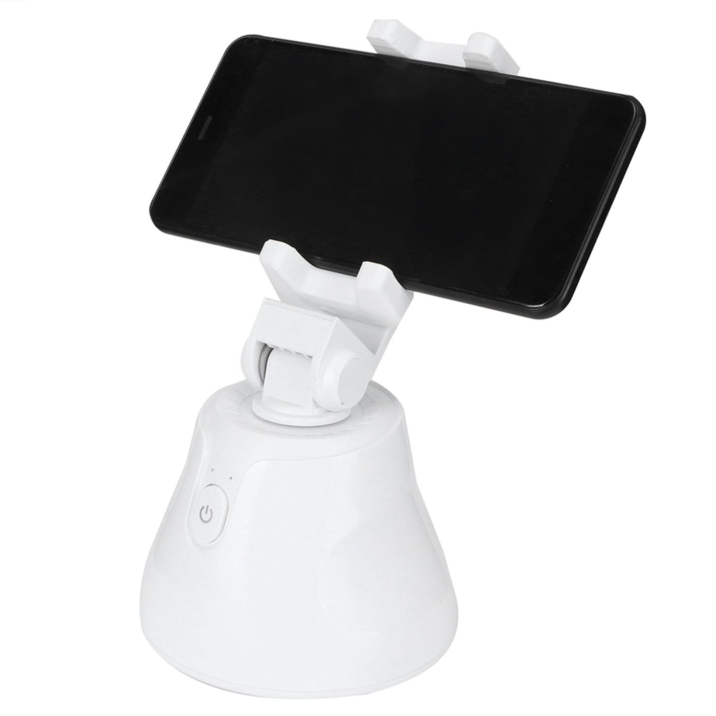 360 Degree Rotating Ballhead Smart Face Object Tracking Phone Camera Bracket Holder for Live StreamingWhite