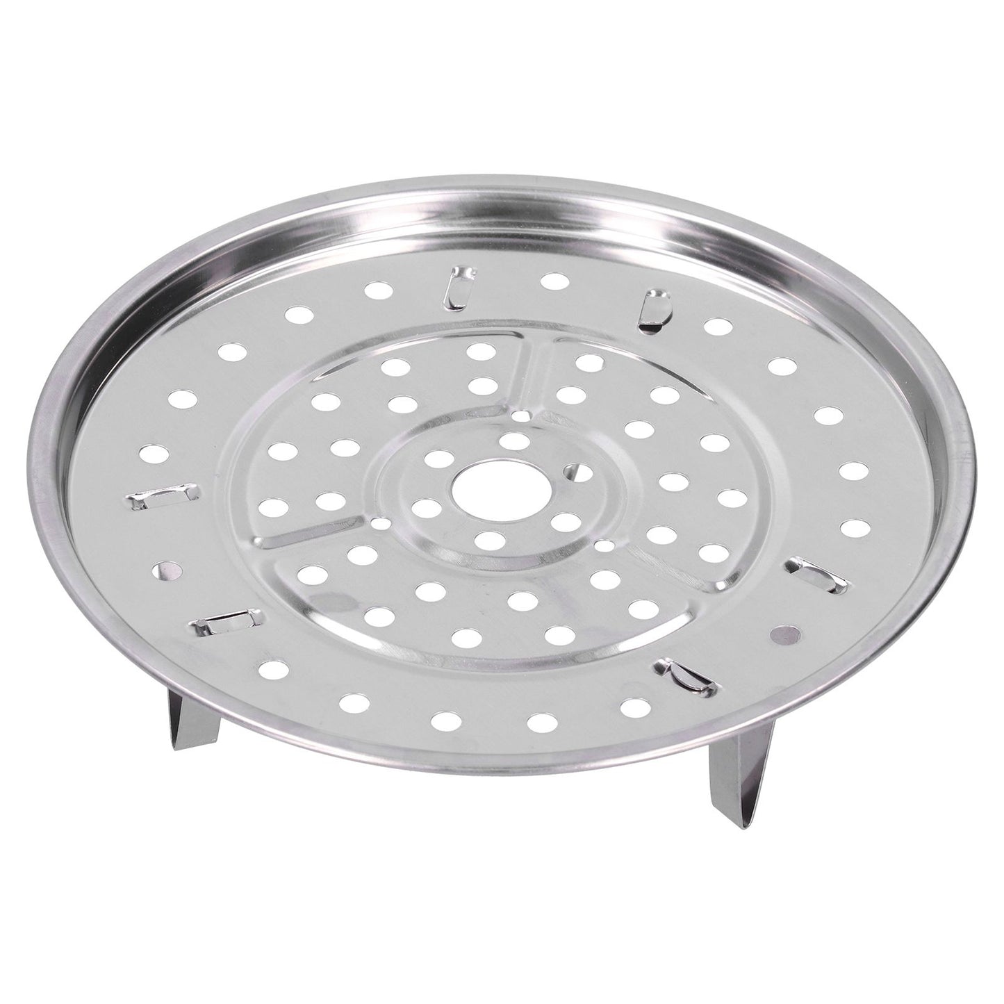 Stainless Steel Heat Resistant Steaming Rack Tripod Design Non Stick Rack for Food Cake(23.5CM )