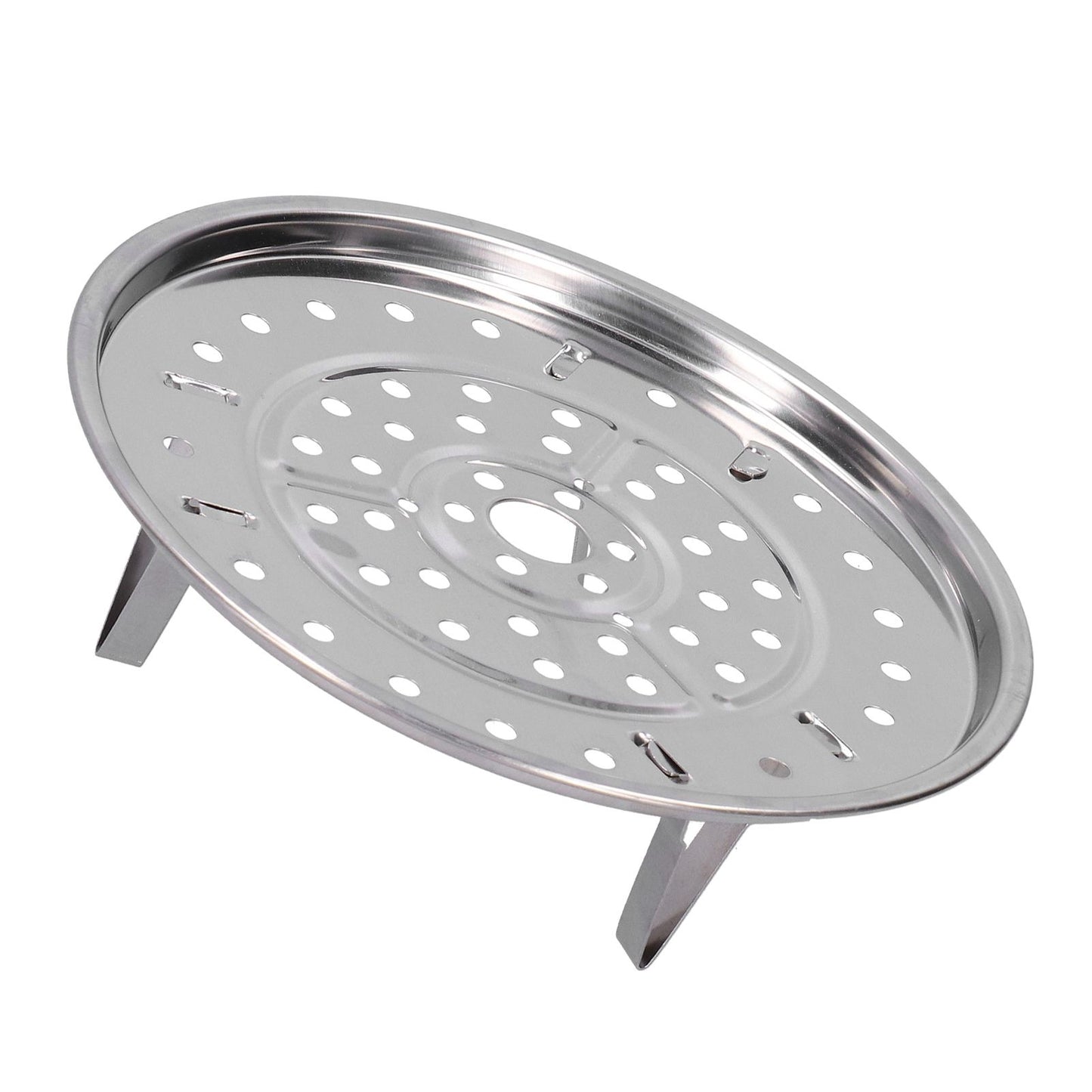 Stainless Steel Heat Resistant Steaming Rack Tripod Design Non Stick Rack for Food Cake(23.5CM )