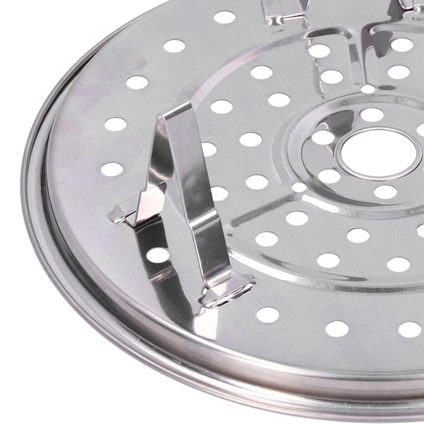 Stainless Steel Heat Resistant Steaming Rack Tripod Design Non Stick Rack for Food Cake(23.5CM )
