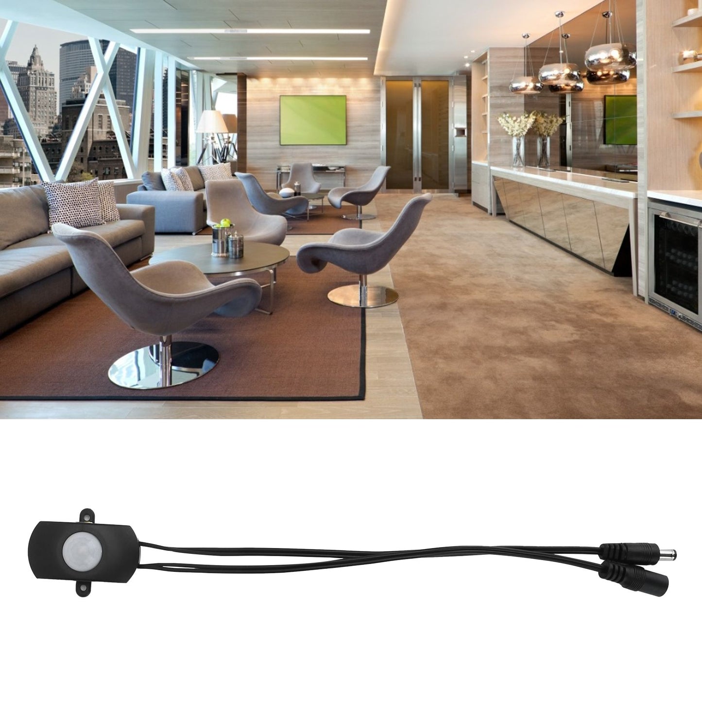 DC6V‑24V LED Strip Infrared Human Body Detect Sensor LED Infrared Body SensorBlack