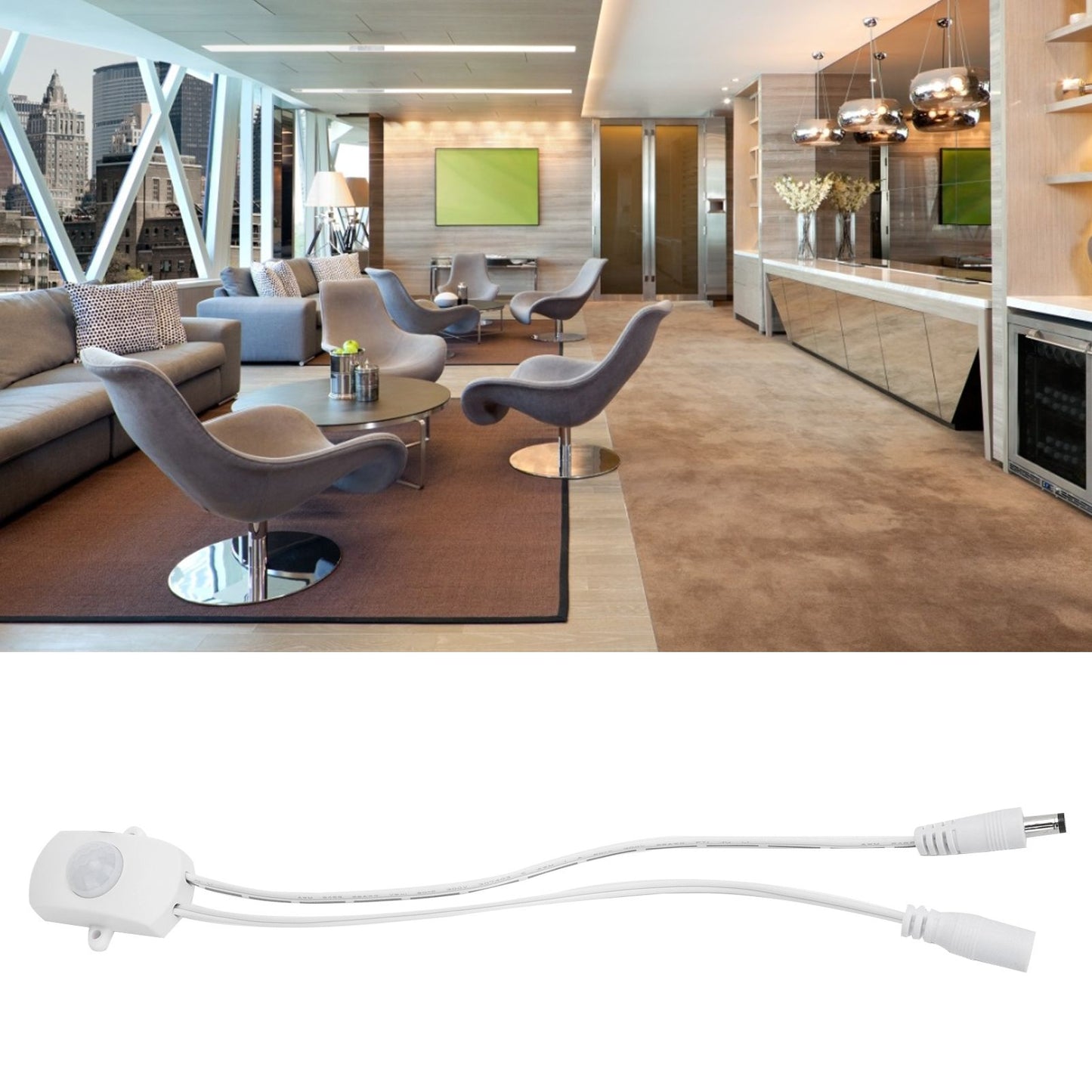 DC6V‑24V LED Strip Infrared Human Body Detect Sensor LED Infrared Body SensorWhite