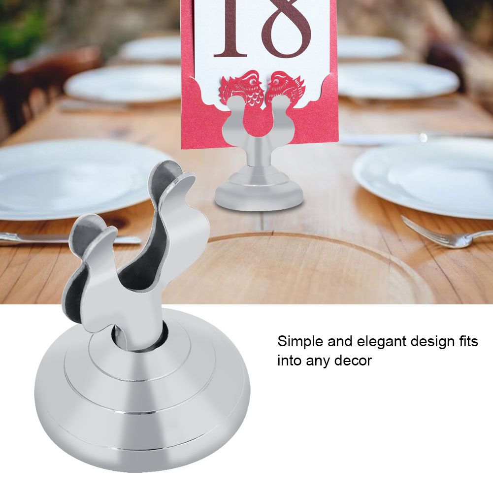 4cm Harp Clip Place Card Holder Stainless Steel Tabletop Menu Holder Number Stand