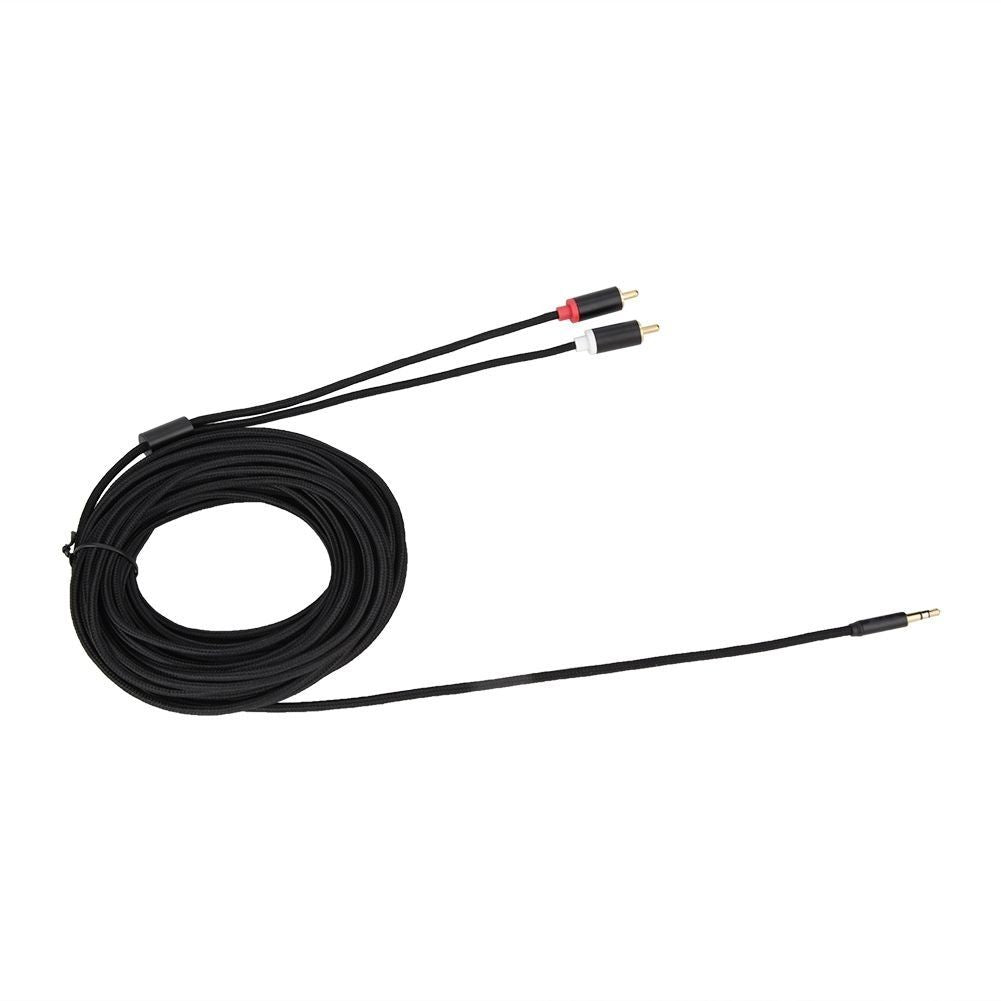 3.5mm Audio Plug to 2RCA Gold Plated Microphone for Mobile Phone 10M